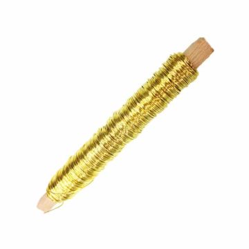 Heavy-duty decorative lacquered wire ZELMA, gold, 100g, 164ft/50m, Ø0.5mm Heavy-duty decorative lacquered wire ZELMA, gold, 100g, 164ft/50m, Ø0.5mm