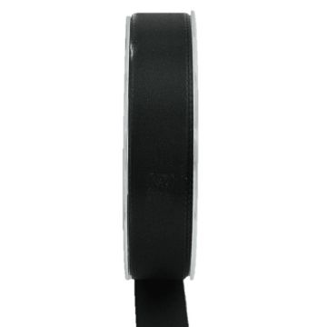 Polyester decorative ribbon WIARA, black, 164ft/50m, 25mm Polyester decorative ribbon WIARA, black, 164ft/50m, 25mm