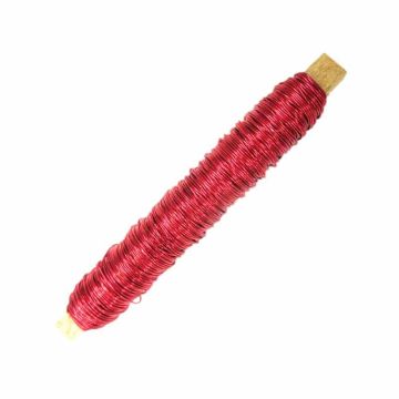 Heavy-duty decorative lacquered wire ZELMA, red, 100g, 164ft/50m, Ø0.5mm Heavy-duty decorative lacquered wire ZELMA, red, 100g, 164ft/50m, Ø0.5mm
