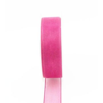 Organza ribbon OSNA, fuchsia, 164ft/50m, 10mm Organza ribbon OSNA, fuchsia, 164ft/50m, 10mm