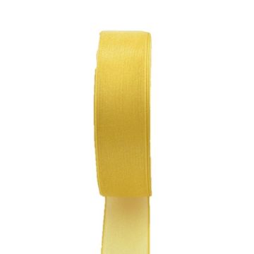 Organza ribbon OSNA, yellow, 164ft/50m, 10mm Organza ribbon OSNA, yellow, 164ft/50m, 10mm