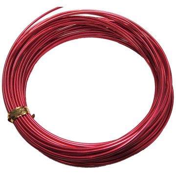 Aluminium wire TANEA, red lacquered, 39ft/12m, Ø2mm Aluminium wire TANEA, red lacquered, 39ft/12m, Ø2mm