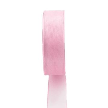 Organza ribbon OSNA, pink, 82ft/25m, 25mm Organza ribbon OSNA, pink, 82ft/25m, 25mm