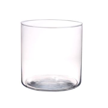 Glass lantern SANNY, cylinder, clear, 7.5"/19cm, Ø7.5"/19cm