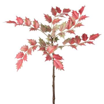 Decorative branch Mahonia PLUNTE, green-pink, 22"/55cm