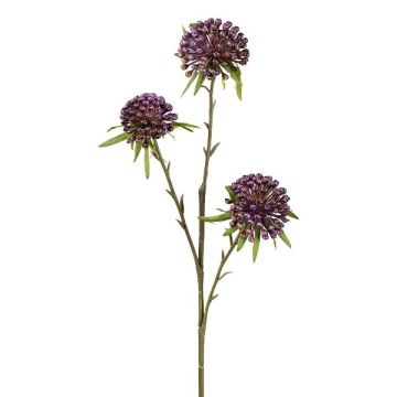 Artificial flower branch Allium GLORF, violet, 24"/60cm
