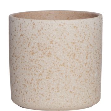 Planter ARAYA, ceramic, speckled, beige, 4"/10cm, Ø4"/10cm Planter ARAYA, ceramic, speckled, beige, 4"/10cm, Ø4"/10cm