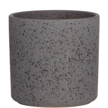 Planter ARAYA, ceramic, speckled, black, 4"/10cm, Ø4"/10cm Planter ARAYA, ceramic, speckled, black, 4"/10cm, Ø4"/10cm