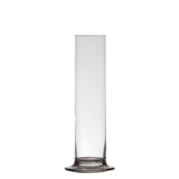 Vase for single flowers ABIRAMY made of glass, pedestal, clear, 6"/15cm, Ø2.4"/6cm