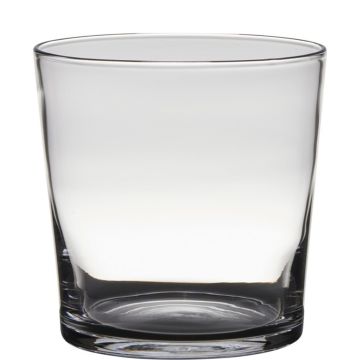 Flower pot made of glass ALENA, transparent, 7.5"/19cm, Ø7.5"/19cm