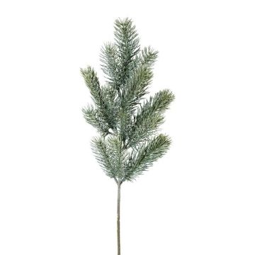 Decorative blue spruce branch SLOVAN, frosted, white-green, 20"/50cm