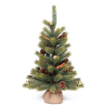 Artificial fir tree KEMI, decorated, 45cm, Ø25cm