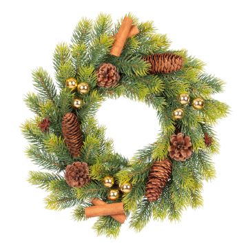 Artificial Christmas wreath KEMI, decorated, Ø35cm