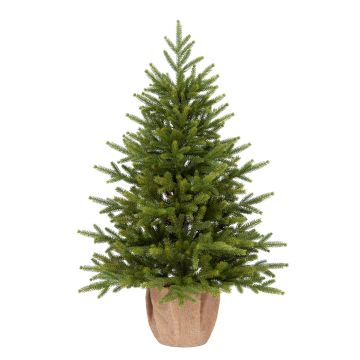 Artificial fir tree VANTAA, jute sack, 35"/90cm, Ø26"/65cm