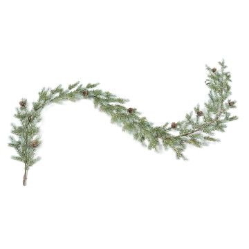 Artificial Fichten Garland KOKKOLA with cones, green, 190cm