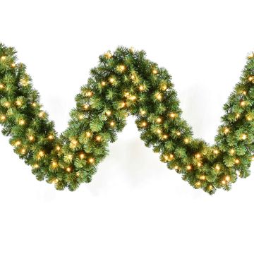 Artificial Fir garland VARKAUS, LEDs, 275cm, Ø35cm