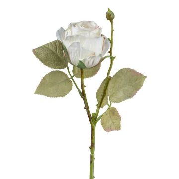 Artificial flower Rose ZORKLIN, white, 18"/45cm