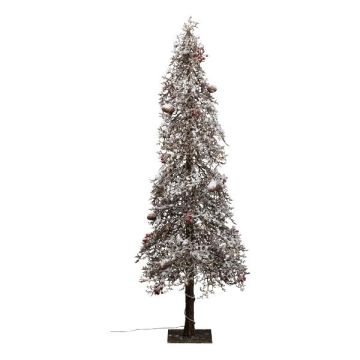 Decorative tree Coral NASKY, snow-covered, with fruits, LEDs, 3ft/105cm Decorative tree Coral NASKY, snow-covered, with fruits, LEDs, 3ft/105cm