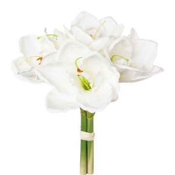 Artificial bouquet of amaryllis LOMIRE, white, 12"/30cm Artificial bouquet of amaryllis LOMIRE, white, 12"/30cm