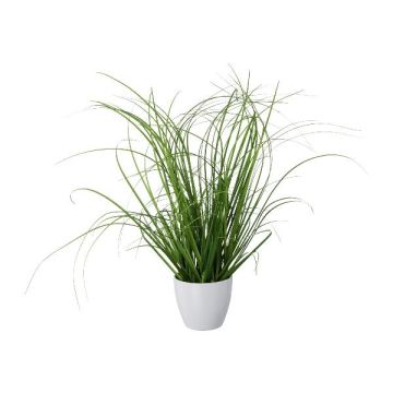 Artificial grass Pennisetum KIVRA in decorative pot, green, 16"/40cm