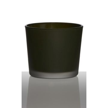 Large ALENA FROST tea light glass, dark green mat, 3.5"/9cm, Ø3.9"/10cm Large ALENA FROST tea light glass, dark green mat, 3.5"/9cm, Ø3.9"/10cm