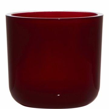 Glass lantern NICK, red, 5.1"/13cm, Ø5.5"/14cm Glass lantern NICK, red, 5.1"/13cm, Ø5.5"/14cm