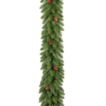 Artificial fir garland HEINOLA with cones, green, 270cm, Ø30cm