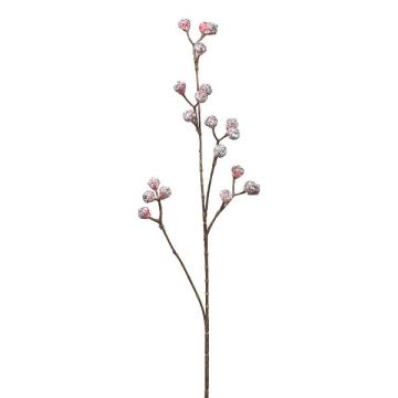 Artificial eucalyptus branch SLOHER with berries, burgundy, 26"/65cm Artificial eucalyptus branch SLOHER with berries, burgundy, 26"/65cm