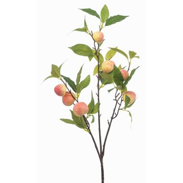 Artificial peach branch BLORIX with fruit, peach, 33"/85cm Artificial peach branch BLORIX with fruit, peach, 33"/85cm