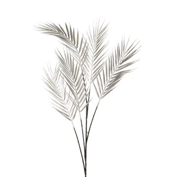 False Dypsis lutescens branch LARMO, metallic silver, 4ft/115cm