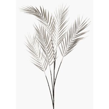 False Dypsis lutescens branch LARMO, metallic silver, 4ft/115cm