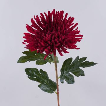 Artificial chrysanthemum HIKJON, coral, 75 cm, Ø18 cm
