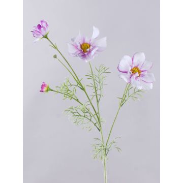 Decorative branch of HIKJAN cosmos, white and violet, 80cm