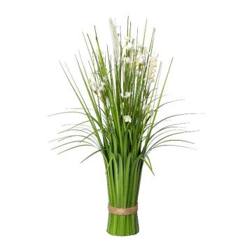Artificial lamp cleaner grass bundle 'JIRVO' with flowers and panicles, white, 20"/50cm Artificial lamp cleaner grass bundle 'JIRVO' with flowers and panicles, white, 20"/50cm