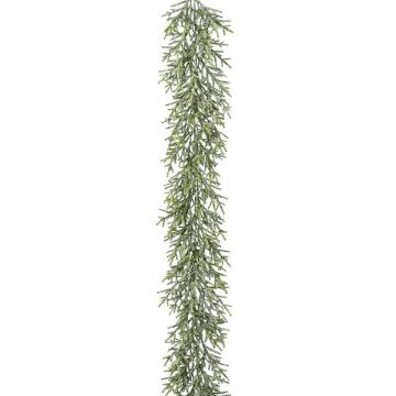 Artificial garland Spruce EIBRIS, frosted, green, 6ft/180cm