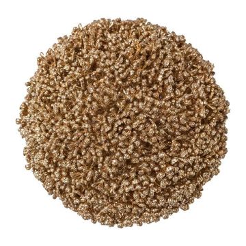 Artificial snowberry ball NAVINE with berries, gold, Ø5.1"/13cm