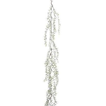 Artificial garland Thyme ETZION, frosted, green-white, 6ft/180cm