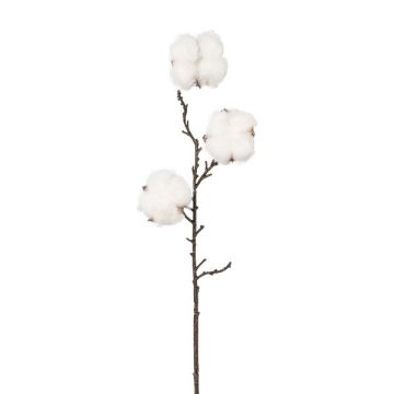 Decorative cotton branch SKLAVAN with fruits, white, 18"/45cm