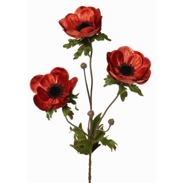 Velvet anemone branch WINFAS, red-orange, 30"/75cm, Ø3.5"-4.3"/9-11cm Velvet anemone branch WINFAS, red-orange, 30"/75cm, Ø3.5"-4.3"/9-11cm