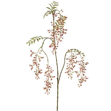 Artificial rowan branch JANNAH with berries, pink-green, 4ft/130cm Artificial rowan branch JANNAH with berries, pink-green, 4ft/130cm
