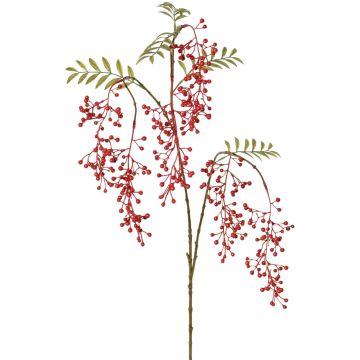 Artificial rowan branch JANNAH with berries, red, 4ft/130cm Artificial rowan branch JANNAH with berries, red, 4ft/130cm