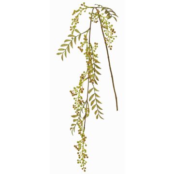 Artificial rowan branch JANNAH with berries, green, 4ft/120cm