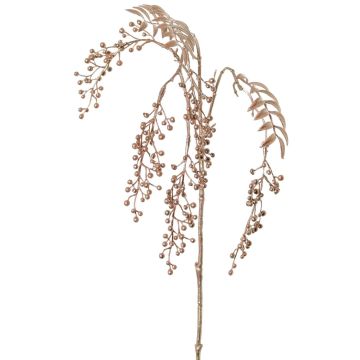 Artificial pepper tree branch RALFHY with ' ' berries, metallic light pink, 31"/80cm Artificial pepper tree branch RALFHY with ' ' berries, metallic light pink, 31"/80cm
