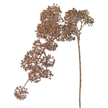 Artificial snowball branch SALFHY with buds, metallic light pink, 35"/90cm Artificial snowball branch SALFHY with buds, metallic light pink, 35"/90cm