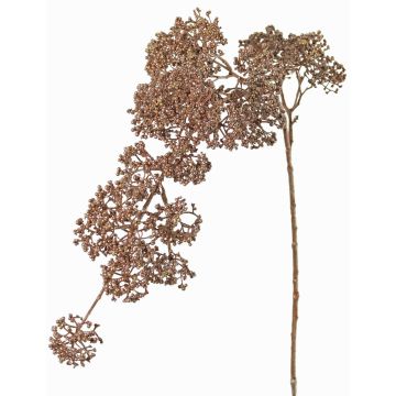 Artificial snowball branch SALFHY with buds, metallic light pink, 35"/90cm Artificial snowball branch SALFHY with buds, metallic light pink, 35"/90cm