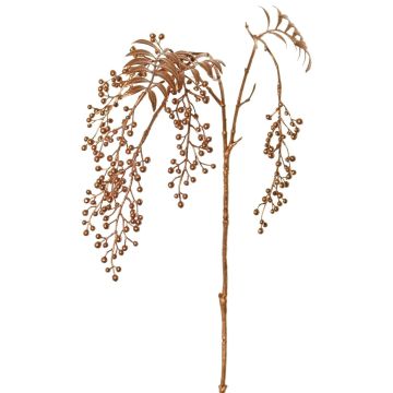 Artificial pepper tree branch RALFHY with berries, metallic copper, 31"/80cm Artificial pepper tree branch RALFHY with berries, metallic copper, 31"/80cm