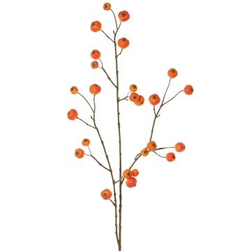 Artificial ornamental apple branch NONGIH with fruit, orange, 35"/90cm Artificial ornamental apple branch NONGIH with fruit, orange, 35"/90cm