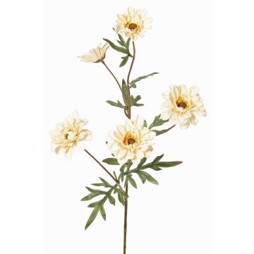 Decorative branch Chrysanthemum PRUDENCE, Eco Collection, cream-yellow, 30"/75cm, Ø2"-2.6"/5-6.5cm Decorative branch Chrysanthemum PRUDENCE, Eco Collection, cream-yellow, 30"/75cm, Ø2"-2.6"/5-6.5cm