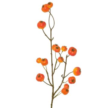 Artificial ornamental apple branch NONGIH with fruit, orange, 24"/60cm Artificial ornamental apple branch NONGIH with fruit, orange, 24"/60cm