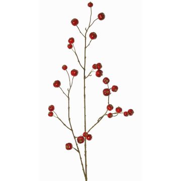 Artificial ornamental apple branch NONGIH with fruit, dark red, 35"/90cm Artificial ornamental apple branch NONGIH with fruit, dark red, 35"/90cm